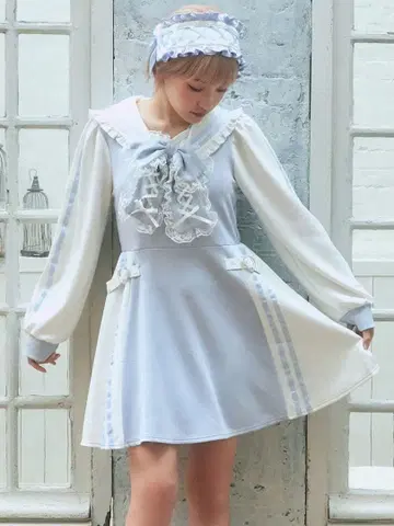 Ank Rouge 저지 세일러 원피스