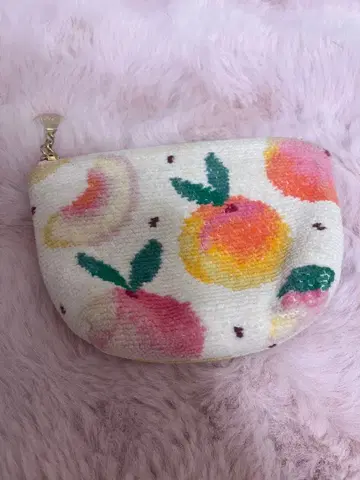 러브러리 바이 페이러 피치 도트 미니 파우치