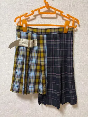 jouetie 플리츠 아지메 미니 스커트 네이비