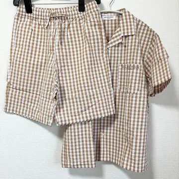 GELATO PIQUE 체크 무늬 파자마 세트 M