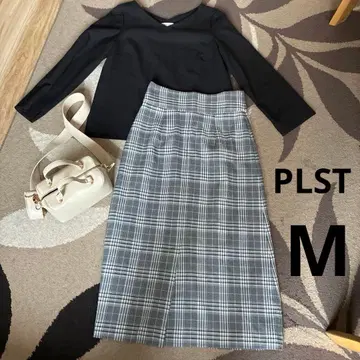 PLST 여성용 의류 롱 스커트 티셔츠 백