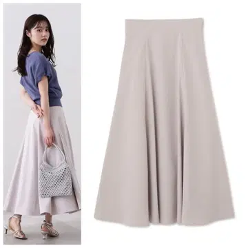 미사용 새상품 프로포션 2024SS 백 크로스 플레어 스커트