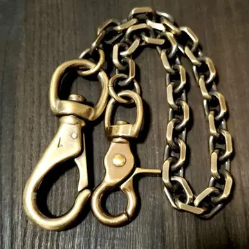 훈제 놋쇠 팥 12mm 지갑 체인 빈티지 브라스 카라비너