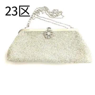 23구 아프로디르 파티 백 비즈 가마구치 실버 2way