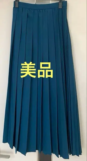 [ 새상품급 ] 플리츠 롱 스커트 그린 라벨 릴랙싱