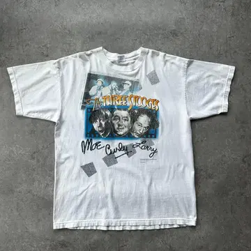 90s Three Stooges 3바카대장 티셔츠 USA제 화이트 XL