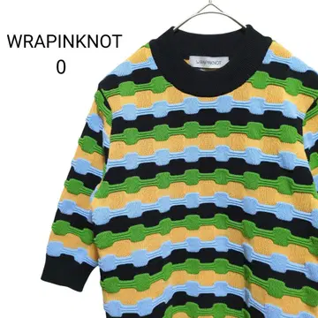 WRAPINKNOT 래핑놋 멀티 보더 니트 일본제