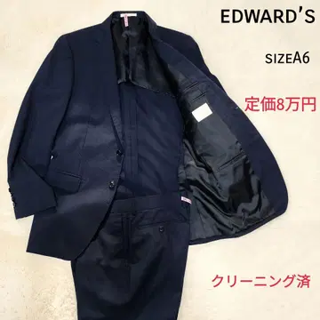 [새상품급] EDWARD'S 2B 싱글 수트 셋업 하운드투스 네이비 A6