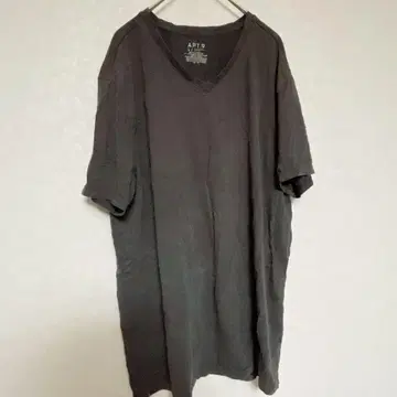 APT.9 슬림핏 V넥T셔츠 L 차콜 그레이 이너