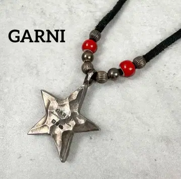 GARNI 가르니 크로케리 스타 목걸이 가죽끈 비즈