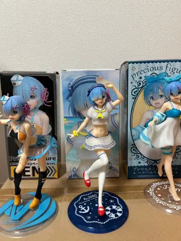 리제로 렘 프라이즈 피규어 개봉품 3체 세트