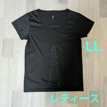릴라이브 여성용 이너 T셔츠 2분 소매 블랙 LL