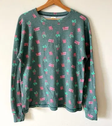 PINK 빅토리아 시크릿 와플지 올 패턴 티셔츠 [ M ]