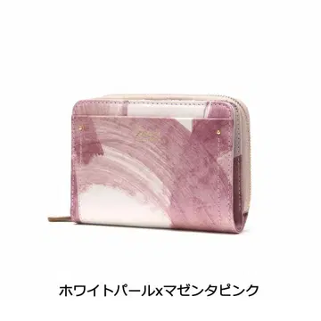 [새상품급] 다코타 지갑 2단 페네로 천연 가죽 핑크 지퍼