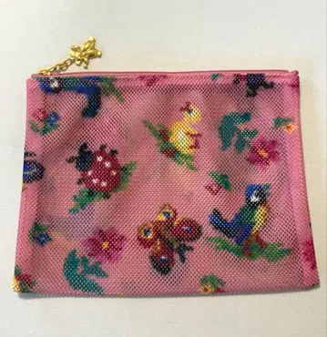 FEILER 페이러 새상품 하이디 메쉬 파우치 M 핑크