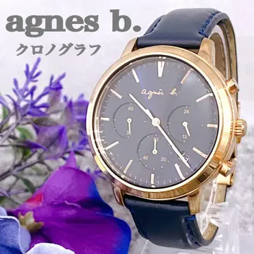[새상품급 작동품] agnes b. 에네스베 남성용 손목시계 크로노그래프