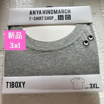 새상품 3XL 유니클로 안야 힌드마치 박시 T 반팔 셔츠