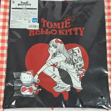 애니마이 복권 토미에 키티 토트백 블랙 아크릴 헤어핀