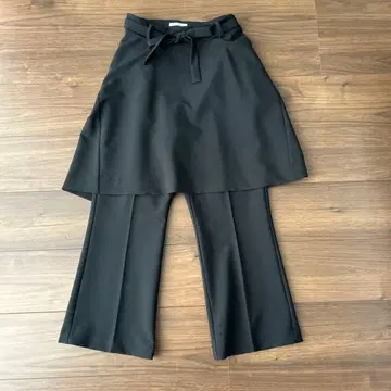 CLANE 랩 스커트 부착 슬랙스