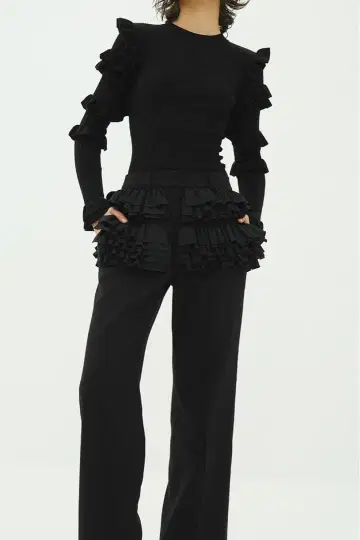 CLANE 프릴 슬랙스