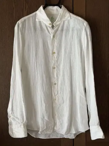 Finamore 화이트 린넨 긴팔 셔츠