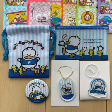 산리오 캐릭터즈 오리의 페클 플랫 파우치 복조리 키링