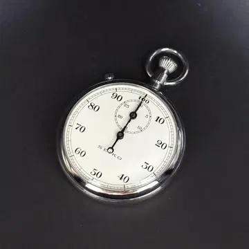 빈티지 SEIKO 세이코 수동 와인딩 스톱워치 회중시계 은