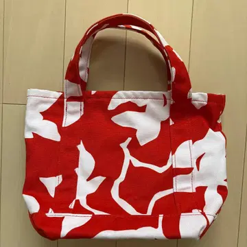 마리메꼬 꽃무늬 토트백 빨흰