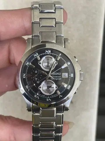 SEIKO Premier 블랙 손목시계