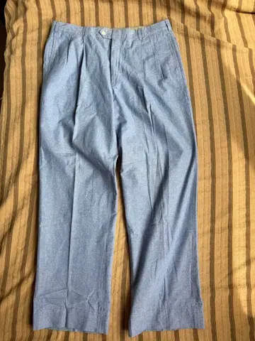 빈티지 샴브레이 원단 슬랙스 USA제