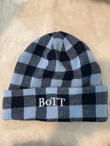 BoTT 깅엄 체크 비니 니트 모자 비니