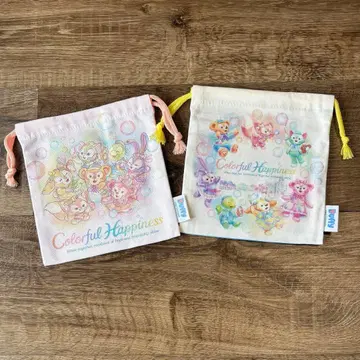 더피&프렌즈 20주년 컬러풀 해피니스 주머니 2개