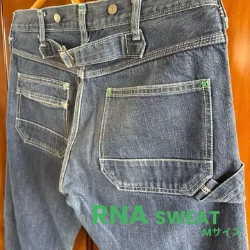 RNA SWEAT 워크 데님 팬츠 신치 벨트 서스펜더 버튼 부착