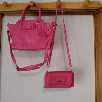 리즈메로 핑크 백과 장지갑 세트