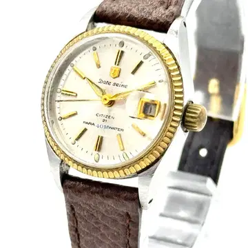 시티즌 데이트세인 손목시계 21석 골드 빈티지 작동 레트로