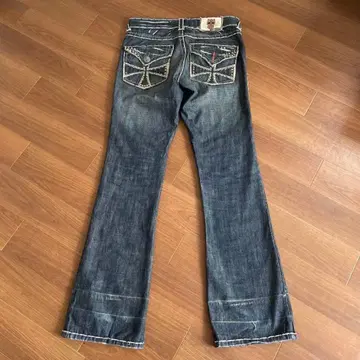 Laguna Beach jean co 부츠컷 데님 스컬 버튼 w32