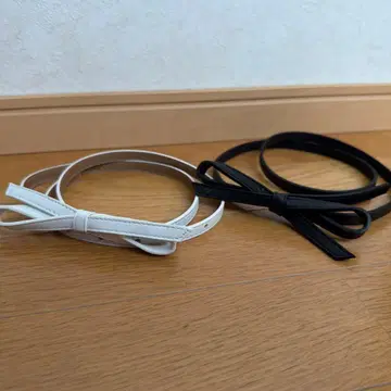 프리마셰렐 가죽 리본 모티브 가는 벨트 2개 세트