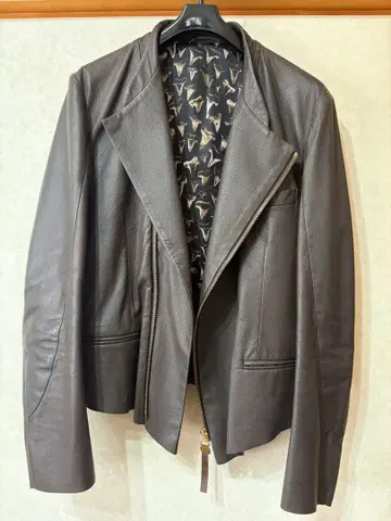 새상품급 M 폴스미스 라무 가죽 자켓 브라운 숏