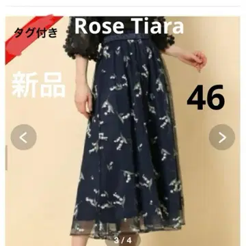 Rose Tiara 백합 자수 샤 스커트 미사용 새상품 택 포함