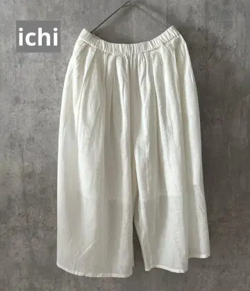 이치 ichi 린넨 큐롯 스커트 화이트 미사용 새상품