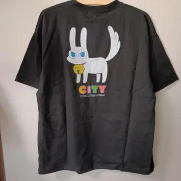 CITY THE ANIMATION 미미고양이 티셔츠 M 사이즈 블랙