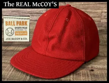 단종 새상품급 리얼 맥코이 조 맥코이 울 베이스볼 캡 빨간색