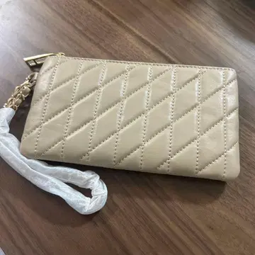 새상품 램스킨 지갑 램 가죽 지갑 파우치 대 베이지 Mal.