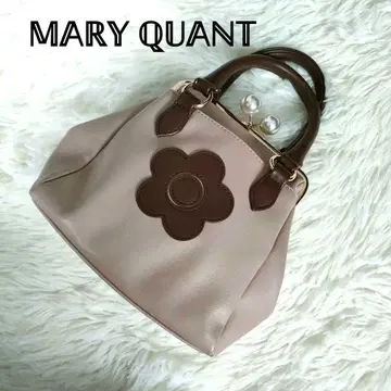 마리콴트 MARY QUANT 펄 가마구치 2WAY 백 베이지