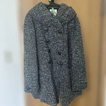 MOUSSY 트위드 후드 부착 코트 마우지 M 클리닝 완료