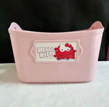 아베일 산리오 헬로키티 말랑 미니 바구니 수납 바스켓 케이스 핑크
