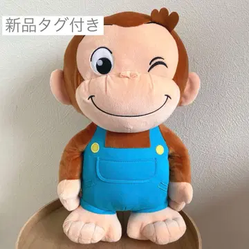 인형뽑기 경품 오자루의 조지 통통 LL 봉제 인형 오버롤 택 포함 새상품