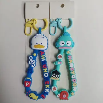 산리오 캐릭터 고무줄 키링 한교동 오리 페클