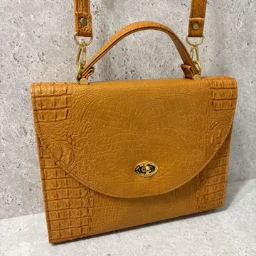 [ 새상품급 ] 악어 엠보싱 가죽 2way 핸드백 숄더 레트로