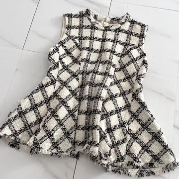 herlipto maison Check Tweed Peplum Top